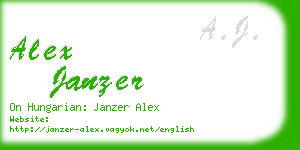 alex janzer business card